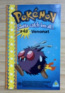 Candy Planet 1999! Carta Pokemon Gum #48 Venonat Puzzle Animazione TV - Foto 1 di 3
