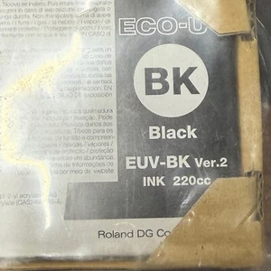 220cc ECO-UV Ver. 2 EUV-BK Black Ink Roland 2019 Sealed New - Photo 1/2