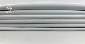 SNOW WHITE Italian Lambskin Leather pack 2 hides skins total 12+sqf 0.8mm - Picture 1 of 6