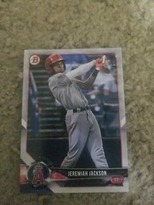 JEREMIAH JACKSON 2018 BOWMAN DRAFT BD-51 LOS ANDELES ANGELS (FIRST ROOKIE BASE)