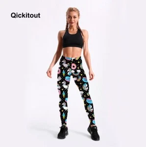 Leggings Rainbow Unicorn Kawaii - S to 2XL Sizes - LL0073 - Picture 1 of 3