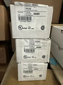 Burndy Ya26a3 Two Hole Lug Compress Connector,2/0 Awg Lot-15 - Picture 1 of 2