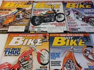 Lot of 5 HOT BIKE Magazines for the Harley Davidson Enthusiast (2006) Baggers - Imagen 1 de 4