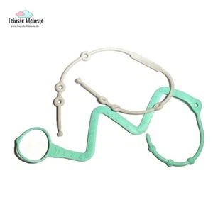 Set aus Cupcatcher & Toycatcher Flaschenhalter Silikon Mint & Grau - Bild 1 von 10