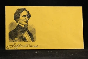 Confederate: Unused Civil War Patriotic Cover, Jefferson Davis Portrait - Picture 1 of 2