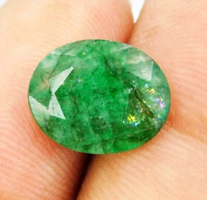 Esmeralda verde colombiana natural certificada de 3,45 quilates - piedra preciosa suelta de corte ovalado - Imagen 1 de 11