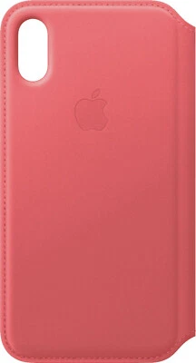 NEW Genuine Apple MRX12ZM/A Leather Folio Case Cover for iPhone Xs PEONY PINK - Image 1 of 3