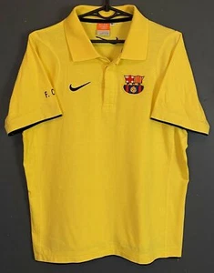 MEN'S NIKE FC BARCELONA SOCCER FOOTBALL SHIRT JERSEY MAILLOT POLO GOLF SIZE M - Picture 1 of 8