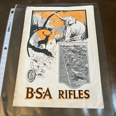 Catálogo de rifle de aire comprimido c.1910 Book of the B.S.A Birmingham Small Arms Co BSA ORIGINAL Foto 1 de 4