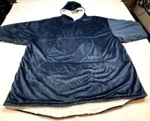 The Comfy Original Sherpa Lined Insulated Hoodie Sweatshirt One Oversized Blue - Picture 1 of 9