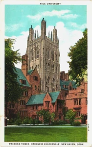 YALE - University Postcard: Wrexham Tower, Harkness Quadrangle - Picture 1 of 2