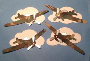 Spitfire Aircraft Flying Plane Show Fathers Day Birthday Card Toppers Die Cuts - Picture 1 of 1