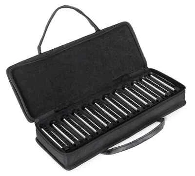 Mundharmonika 12er Set Blues Harmonika Dur Diatonisch Messing Stimmplatte Koffer - Bild 1 von 4