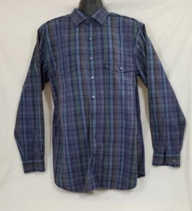 Synrgy Men's Multi Color Plaid Button Front Long Sleeve Cotton Shirt Sz XL Tall - Picture 1 of 6