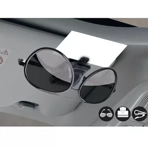 FOURING BL Car Sunglasses Eyeglasses Card Clip Holder Black - Foto 1 di 1