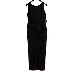 Marina Jumpsuit Damen 10 schwarz weites Bein Kaskade Rüschen Kapsel neutral Event - Bild 1 von 11