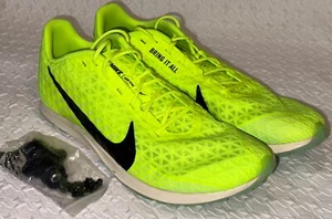 NIKE Rival XC Volt Shiny Black Cross Country Shoes Mens 5.5 7.5 8 9 11.5 12.5 14 - Picture 1 of 17