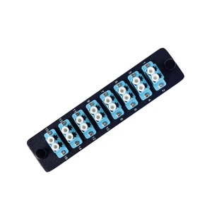 6-Pack 12-Port LGX Fiber Patch Panel with Numbered Ports + Preloaded LC Adapters - Afbeelding 1 van 2
