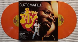 CURTIS MAYFIELD Superfly 2022 RUN OUT GROOVE Orange 2LP Slipmat Poster Insert NM - Picture 1 of 2
