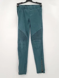 Beulah Style Womens Jegging Leggings Size Small Green Cotton Blend Stretch - Picture 1 of 6