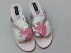 Pavers Womens Pink Toe Post Sequin Flower Slip On Sandals UK 5 EU 38
