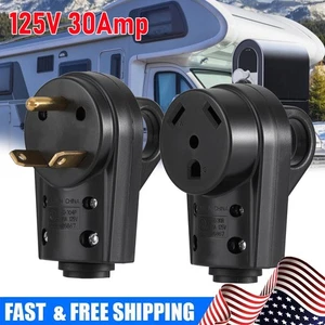 125V 30Amp RV Replacement Male&Female Plug Electrical Cord End Connector Camper - Picture 1 of 21