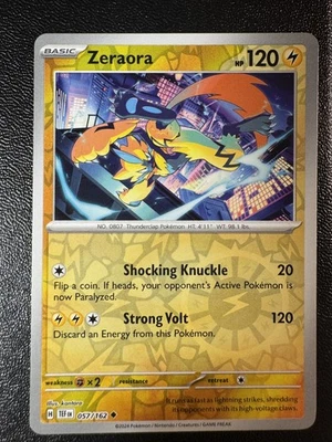 Zeraora 057/162 Reverse Holo Uncommon SV05: Temporal Forces NM - Image 1 of 2