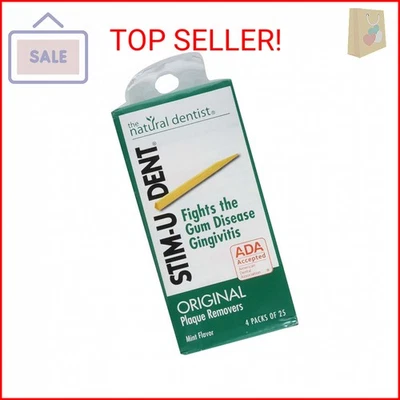 Removedores de placa Stim-U-Dent 3 paquetes de 4x25 selecciones/paquete (300 selecciones) - sabor como nuevo Foto 1 de 2