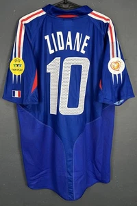CAMISETA DE FUTBOL HOMBRE FRANCIA NACIONAL 2004/2006 ZIDANE #10 TALLA L - Imagen 1 de 15