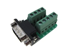 DB9 Male Signals Breakout Board - Screw terminal connector Serial Port - Picture 1 of 1