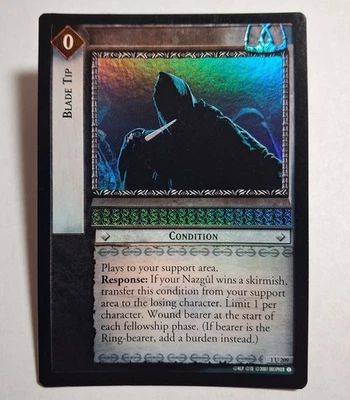 Decipher LOTR TCG Fellowship of the Ring BLADE TIP 1U209 FOIL LP - Image 1 of 4