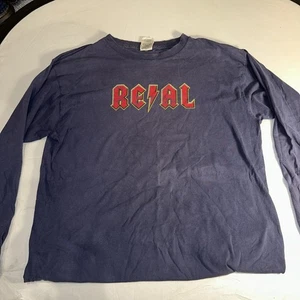 Vintage REAL Skateboards AC/DC Logo T-Shirt.  Fruit Of The Loom Longsleeve L - Bild 1 von 13