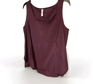 Stylus Crew Neck Sleeveless Dressy Top Size 2X Sweet Plum - Picture 1 of 6