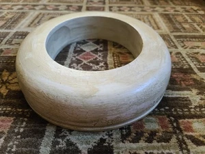 Antique Lundstrom Grand Size 7-3/8 Hat Brim Block Millinery 2-1/2" #914 *crack* - Picture 1 of 24