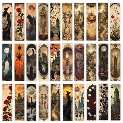 10pc Halloween Bookmarks- Scrapbook, Journal, DIY Crafts - *Random Selection - Imagem 1 de 4