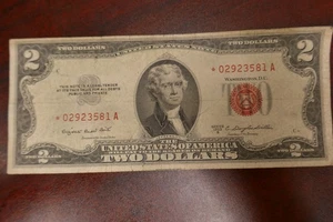 ** STAR ** $2 1953 B United States Note Red Seal ** PAPER CURRENCY AUCTIONS #249 - Picture 1 of 2
