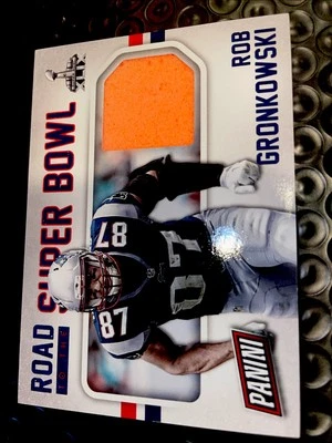 2015 ROB GRONKOWSKI PANINI ROAD TO THE SUPER BOWL PYLON RELIC SUPER BOWL CHAMP ! - Image 1 of 4