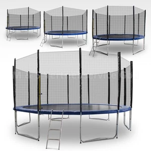 Trampolin 2,50m - 4,90m Gartentrampolin Komplettset mit Leiter & Sicherheitsnetz - Bild 1 von 8