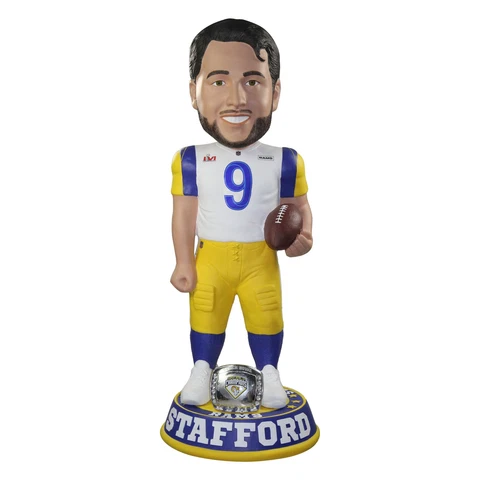 Matthew Stafford Los Angeles Rams Super Bowl LVI Champions 3 Foot Bobblehead NFL Cover