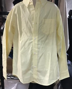 Izod 700 Yellow Classic Button Boys Shirt Sz 10 NEW - Picture 1 of 12
