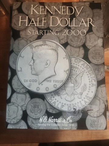 2000-2016 P & D Kennedy Half Dollar Collection BU In Harris Folder #2165 Cover