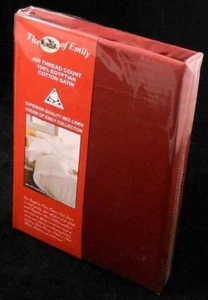 Fundas de almohada Oxford Super King Size par de fundas de almohada rojo algodón egipcio 400 TC - Imagen 1 de 2