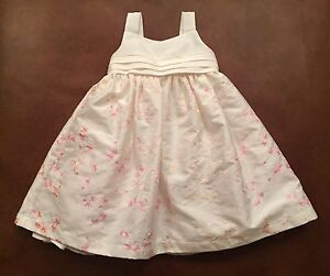 Cherokee Pink And Ivory Floral Dress For 2T Girl  (M16)