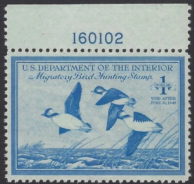 U.S. Scott # RW15 - PSE Graded XF / Superb 95 - Mint NH - Plate # Single(P-12-3) - Image 1 of 3