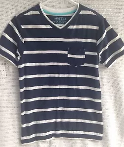 Arizona V-neck striped short sleeve pocket tee-shirt Youth Large New w/out tags - Picture 1 of 3