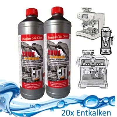 (9,95€/1L) 2x 1L Premium Entkalker zB SAGE DeLonghi Gastroback Espressomaschine