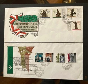 Malta -1967 Int'l Congress History Architecture +300th Anniv Dth M Gafa FDC +++ - Picture 1 of 2