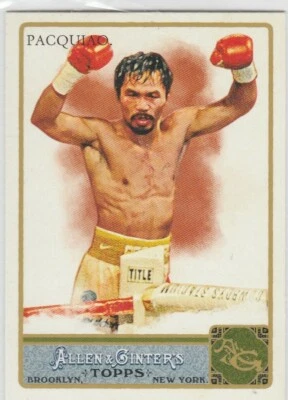 MANNY PACQUIAO CARD Boxing Champ TOPPS ALLEN & GINTER's WBC Philippines LEGEND  - Image 1 of 2