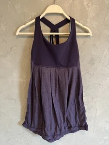 Sujetador deportivo Lululemon Cross Tank calce suelto espalda deportiva púrpura entrenamiento talla 6 - Imagen 1 de 2