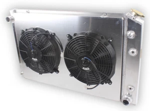 4 Row Radiator Shroud Fan For 1973-1987 Chevy C10 C20 C30 K20 K10 5.7L 7.4 Truck - Foto 1 di 12